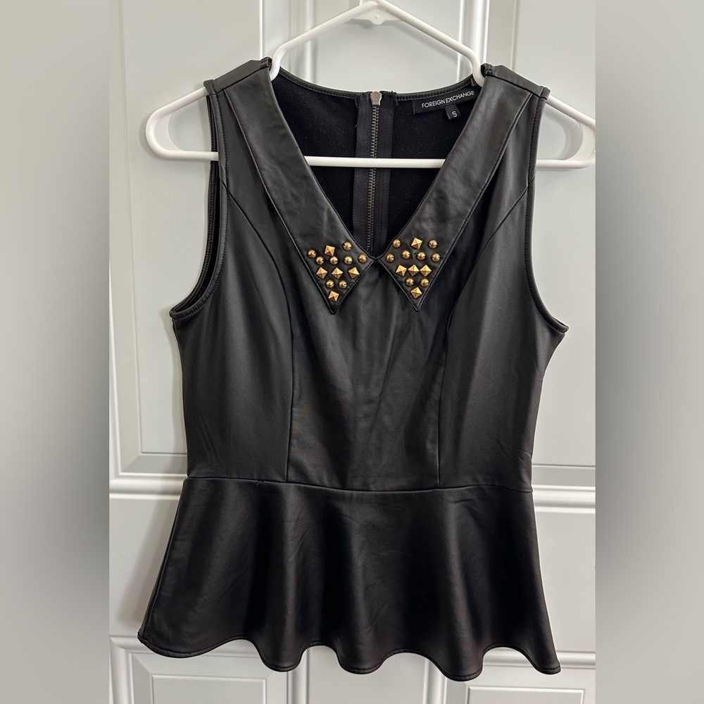Foreign Exchange Leather Top